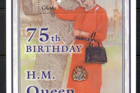 Ghana-2001 QEII 75th Birthday MS