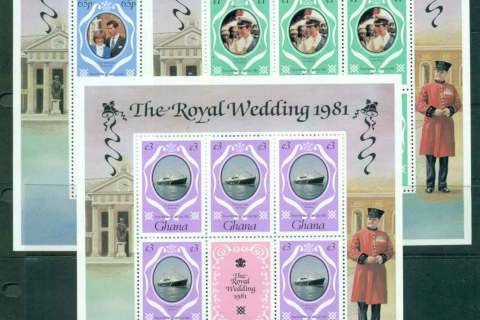 Ghana-1981 Royal Wedding Charles & Diana