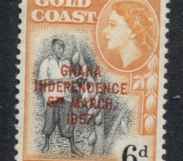 Ghana-1957-QEII-Pictorial-Opt-on-Gold-Coast-6d-MLH