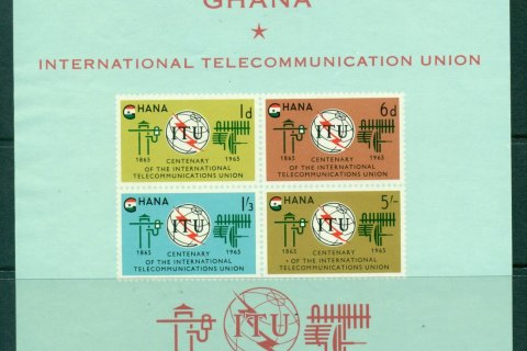 Ghana-1965-ITU-Centenary-MS-MUH-Lot27616