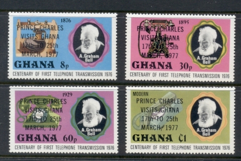 Ghana-1977-Telephone-Centenary-Opt-Royal-Visit-Prince-Charles-MUH