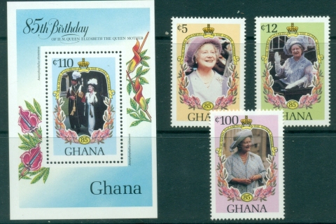 Ghana-1985-Queen-Mother-85th-Birthday-MS-MUH