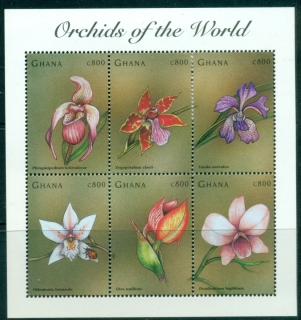 Ghana-1988-Flowers-Orchids-of-the-World-MS-MUH