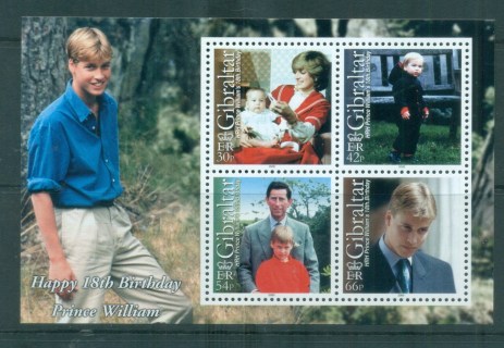 Gibraltar-2000-Prince-William-18th-Birthday-MS-MUH