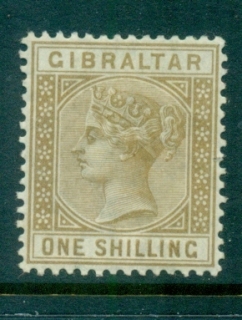 Gibraltar-1886-98-QV-Portrait-Wmk-Crown-CA-1-bister-MLH