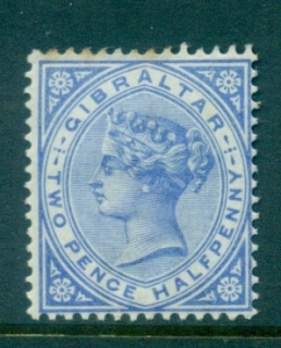 Gibraltar-1886-98-QV-Portrait-Wmk-Crown-CA-2-5d-bright-ultra-tone-spots-MLH