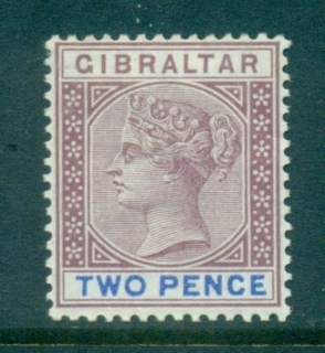 Gibraltar-1886-98-QV-Portrait-Wmk-Crown-CA-2d-brown-violet-ultra-MLH