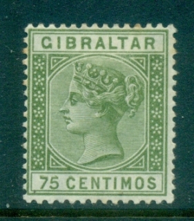 Gibraltar-1889-95-QV-Portrait-75c-tones-MLH