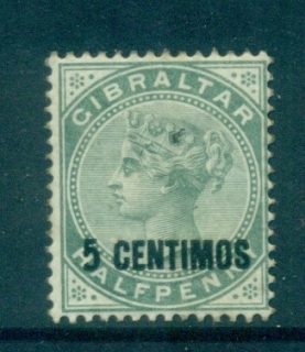 Gibraltar-1889-QV-Portrait-Opt-5-Centimos-on-0-5d-green-tones-MH