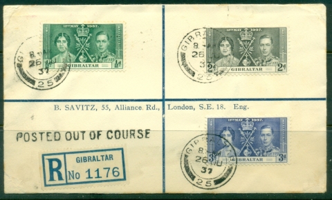 Gibraltar-1937-KGVI-Coronation-FDC