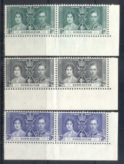 Gibraltar-1937-KGVI-Coronation-pr-MUH