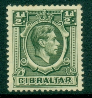 Gibraltar-1938-49-KGVI-Pictorial-½d-KGVI-Portrait-MLH
