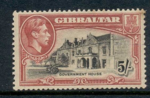 Gibraltar-1938-49-KGVI-Pictorial-5-Government-House-tones