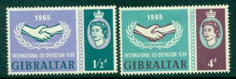 Gibraltar-1965-ICY-International-Cooperation-Year-MH-Lot20651