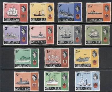 Gibraltar-1967-69-Pictorials-Ships-14-15