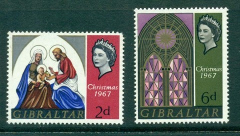 Gibraltar-1967-Xmas-MH-Lot20660