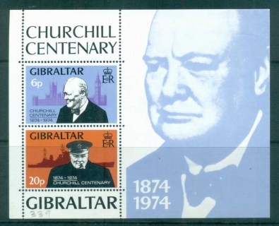 Gibraltar-1974-Winston-Churchill-Cent-MS-MUH