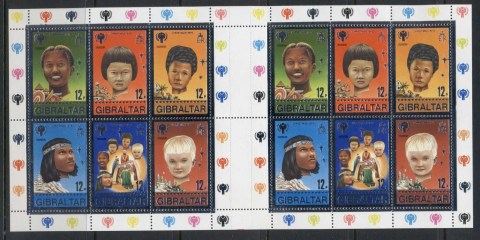 Gibraltar-1979-IYC-International-year-of-the-Child-sheetlet-MUH