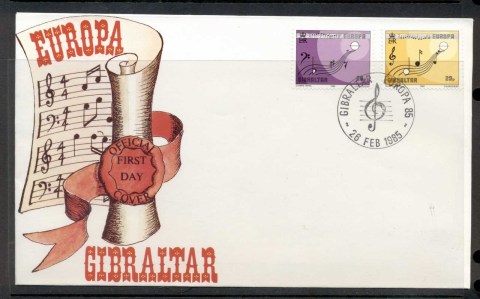 Gibraltar-1985-Europa-Music-Year-FDC