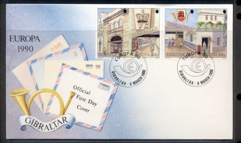 Gibraltar-1990-Europa-Post-Offices-FDC