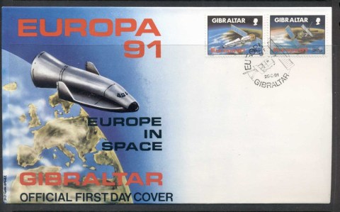 Gibraltar-1991-Europa-Man-in-Space-FDC