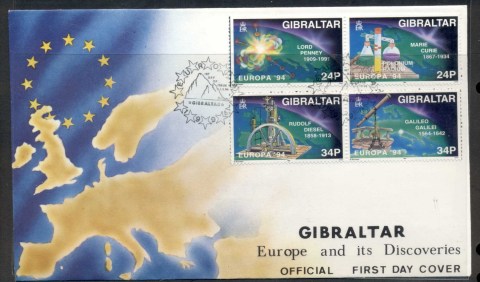 Gibraltar-1994-Europa-Scientific-Discoveries-FDC