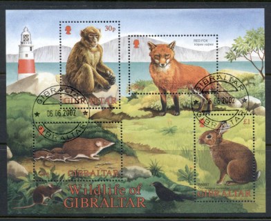 Gibraltar-2002-Wildlife-of-Gibraltar-MS-CTO