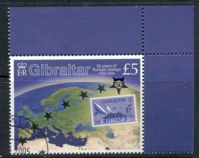 Gibraltar-2005-Europa-Stamps-50th-Anniversary-CTO