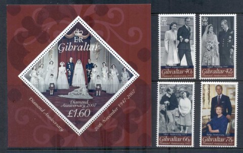 Gibraltar-2007-QEII-Prince-Phillip-60th-Wedding-Anniv-MS-MUH