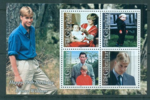 Gibraltar-2000-Prince-William-18th-Birthday-MS-MUH
