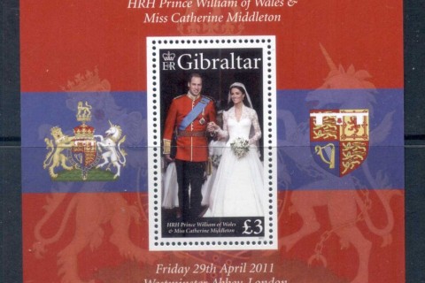 Gibraltar-2011 Royal Wedding William & Kate MS
