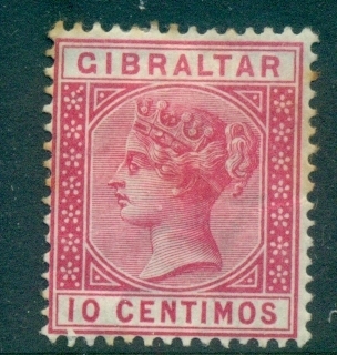 Gibraltar-1889-95-QV-Portrait-10c-heavy-tone-spots-MLH