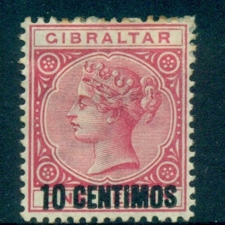 Gibraltar-1889-QV-Portrait-Opt-10-Centimos-on-1d-MLH