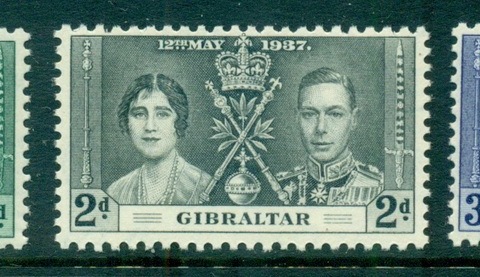 Gibraltar-1937-KGVI-Coronation-MUH