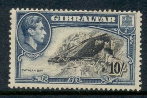Gibraltar-1938-49-KGVI-Pictorial-10-Catalan-Bay-MLH