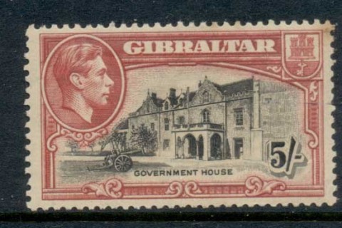 Gibraltar-1938-49-KGVI-Pictorial-5-Government-House-tones Gibraltar-1938-49-KGVI-Pictorial-5-Government-House-tones