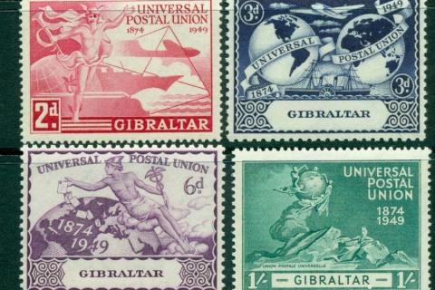Gibraltar-1949-UPU-75th-Anniversary-MH-Lot20641