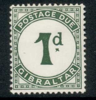 Gibraltar-1956-Postage-Due-1d-MLH