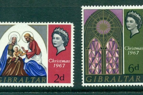 Gibraltar-1967-Xmas-MH-Lot20660