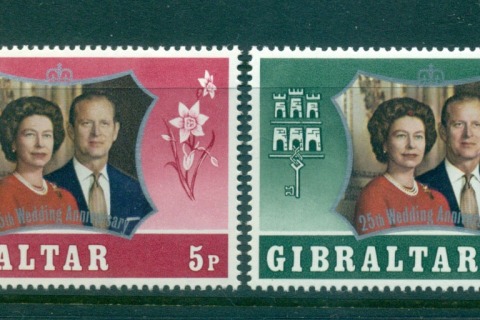 Gibraltar-1972-QEII-Silver-Wedding-Anniversary-MUH-Lot55376