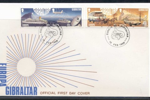 Gibraltar-1988-Europa-Transport-Communication-FDC