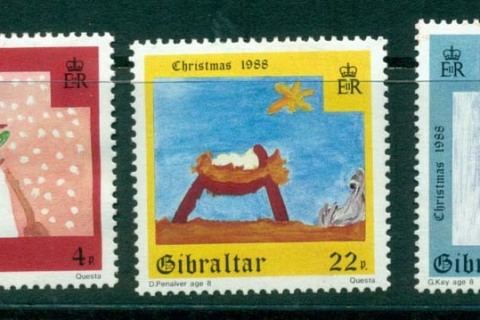 Gibraltar-1988-Xmas-MH-Lot20743
