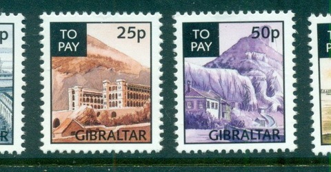 Gibraltar-1996-Postage-Dues-Landmarks-MUH