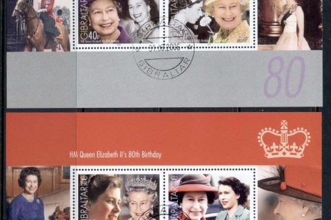 Gibraltar-2006-QEII-80th-Birthday-2x-MS-CTO
