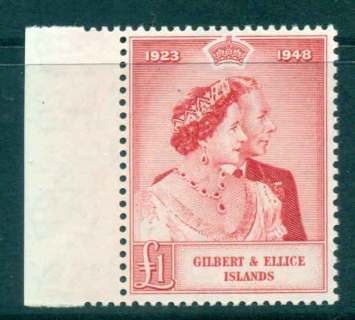 Gilbert-Ellice-Is-1949-1-Silver-Wedding-MUH-lot434682