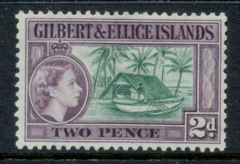 Gilbert-Ellice-Is-1956-QEII-Pictorial-2d-MLH