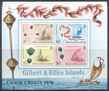 Gilbert-Ellice-Is-1974-Canoe-Crests-MS-MUH