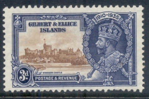 Gilbert-Ellice-Is-1935-Silver-Jubilee-3d-MLH