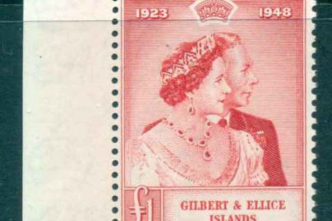 Gilbert-Ellice-Is-1949-1-Silver-Wedding-MUH-lot434682