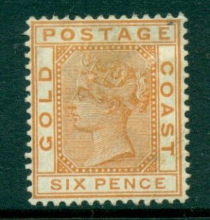 Gold-Coast-1884-91-6d-orange-brown-SG17a-MH-Lot27513